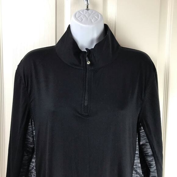 Kyodan 1/4 Zip Athletic Pullover Black Gray L - Picture 2 of 6